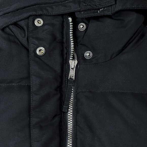 L.L. Bean Y2K Vintage Goose Down Puffer Black Hooded Parka Winter Jacket Size M - Picture 3 of 7